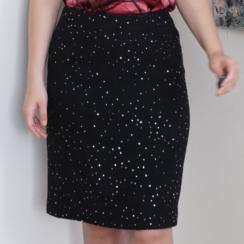 Ann Taylor black skirt with sequins